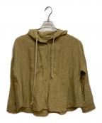 motomi.mモトミエム）の古着「リネンフーデッドシャツ」｜ベージュ
