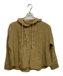 motomi.m（モトミエム）の古着「リネンフーデッドシャツ」｜ベージュ