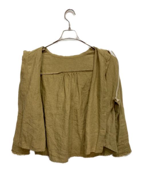 motomi.m（モトミエム）motomi.m (モトミエム) リネンフーデッドシャツ ベージュ サイズ:FREEの古着・服飾アイテム