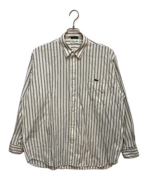 LACOSTE（ラコステ）LACOSTE (ラコステ) ストライプシャツ ホワイト サイズ:ER41の古着・服飾アイテム
