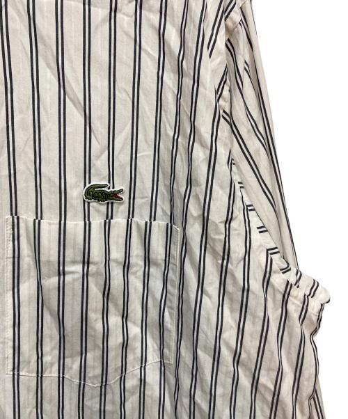 LACOSTE（ラコステ）LACOSTE (ラコステ) ストライプシャツ ホワイト サイズ:ER41の古着・服飾アイテム