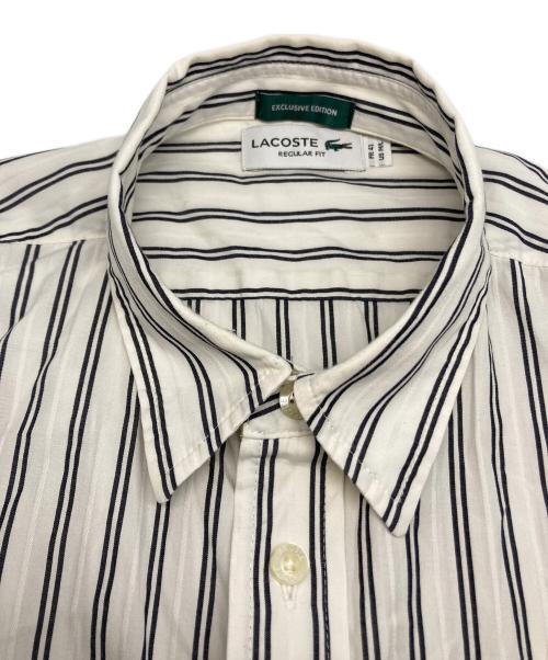 LACOSTE（ラコステ）LACOSTE (ラコステ) ストライプシャツ ホワイト サイズ:ER41の古着・服飾アイテム