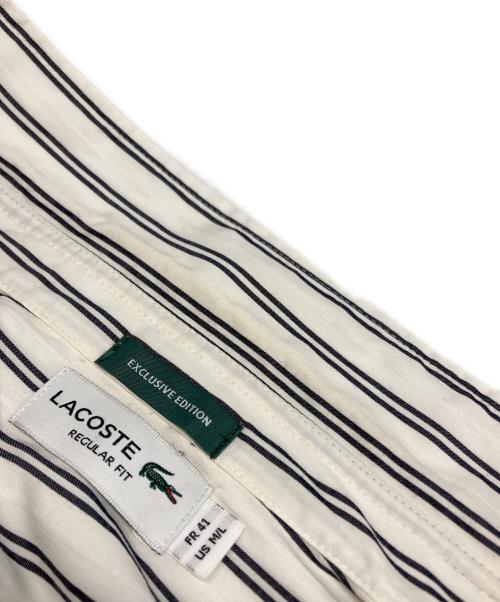 LACOSTE（ラコステ）LACOSTE (ラコステ) ストライプシャツ ホワイト サイズ:ER41の古着・服飾アイテム