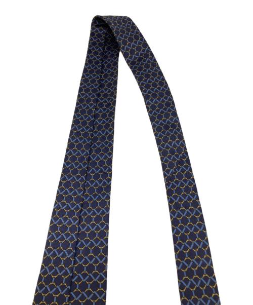 HERMES（エルメス）HERMES (エルメス) ネクタイ ネイビー サイズ:不明（実寸参照）の古着・服飾アイテム