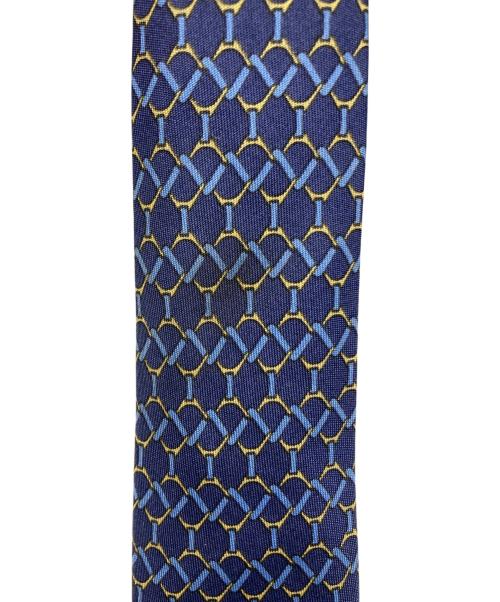 HERMES（エルメス）HERMES (エルメス) ネクタイ ネイビー サイズ:不明（実寸参照）の古着・服飾アイテム