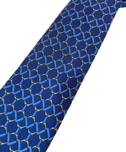 HERMES（エルメス）HERMES (エルメス) ネクタイ ネイビー サイズ:不明（実寸参照）の古着・服飾アイテム