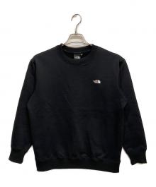 THE NORTH FACE（ザ ノース フェイス）の古着「スモールロゴヘザースウェットクルー」｜ブラック