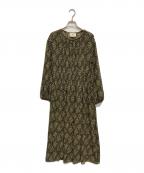1er Arrondissementプルミエ アロンディスモン）の古着「花柄シアーワンピース」｜ブラック×グリーン