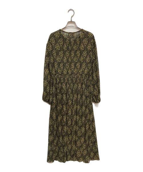 1er Arrondissement（プルミエ アロンディスモン）1er Arrondissement (プルミエ アロンディスモン) 花柄シアーワンピース ブラック×グリーン サイズ:表記無しの古着・服飾アイテム