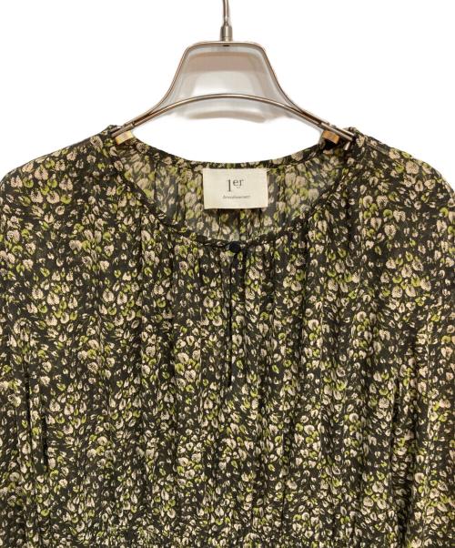 1er Arrondissement（プルミエ アロンディスモン）1er Arrondissement (プルミエ アロンディスモン) 花柄シアーワンピース ブラック×グリーン サイズ:表記無しの古着・服飾アイテム