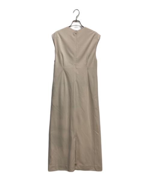 BALLSEY（ボールジィ）BALLSEY (ボールジィ) ドライアムンゼン Vネックフィットワンピース ベージュ サイズ:36の古着・服飾アイテム