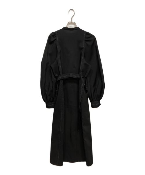 BARNEYS NEWYORK（バーニーズ・ニューヨーク）BARNEYS NEWYORK (バーニーズ・ニューヨーク) ウォッシャブル スタンドカラードレス ブラック サイズ:36の古着・服飾アイテム