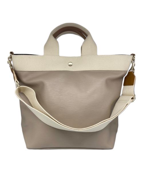 Breath TOPKAPI（ブレス トプカピ）Breath TOPKAPI (ブレス トプカピ) リプルネオレザー2WAYバッグ ベージュの古着・服飾アイテム