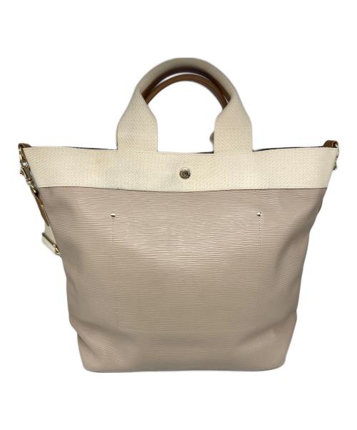 Breath TOPKAPI（ブレス トプカピ）Breath TOPKAPI (ブレス トプカピ) リプルネオレザー2WAYバッグ ベージュの古着・服飾アイテム