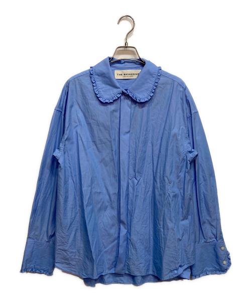 THE SHINZONE（ザ シンゾーン）THE SHINZONE (ザ シンゾーン) フリルカラーブラウス ブルー サイズ:FREEの古着・服飾アイテム