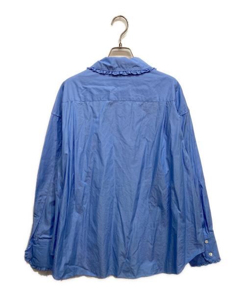 THE SHINZONE（ザ シンゾーン）THE SHINZONE (ザ シンゾーン) フリルカラーブラウス ブルー サイズ:FREEの古着・服飾アイテム