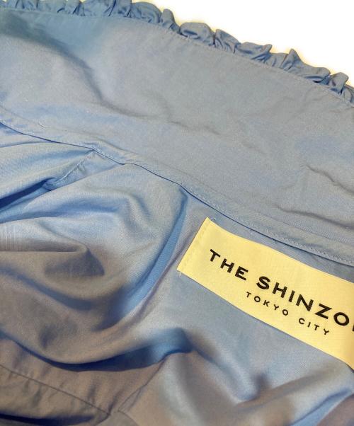 THE SHINZONE（ザ シンゾーン）THE SHINZONE (ザ シンゾーン) フリルカラーブラウス ブルー サイズ:FREEの古着・服飾アイテム