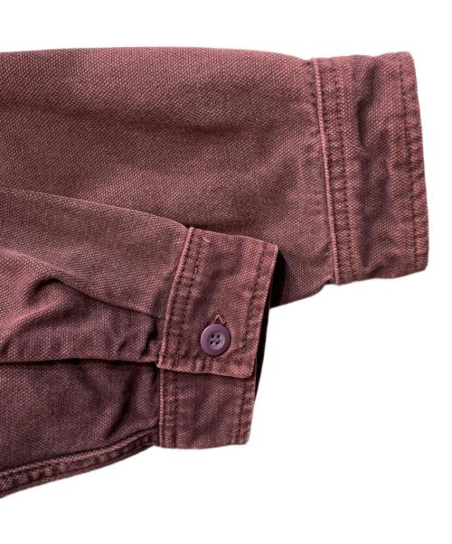 stussy（ステューシー）stussy (ステューシー) Washed Canvas Zip Shirt レッド サイズ:Ｓの古着・服飾アイテム