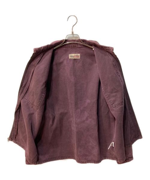 stussy（ステューシー）stussy (ステューシー) Washed Canvas Zip Shirt レッド サイズ:Ｓの古着・服飾アイテム