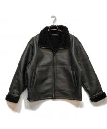 ZARA（ザラ）の古着「B-3 エコレザージャケット」｜ブラック