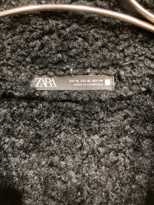 ZARA（ザラ）ZARA (ザラ) B-3 エコレザージャケット ブラック サイズ:XLの古着・服飾アイテム