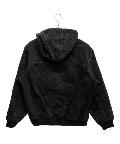 COACH（コーチ）COACH (コーチ) シグネチャー デニム ジップ ジャケット ブラック サイズ:Ｓの古着・服飾アイテム