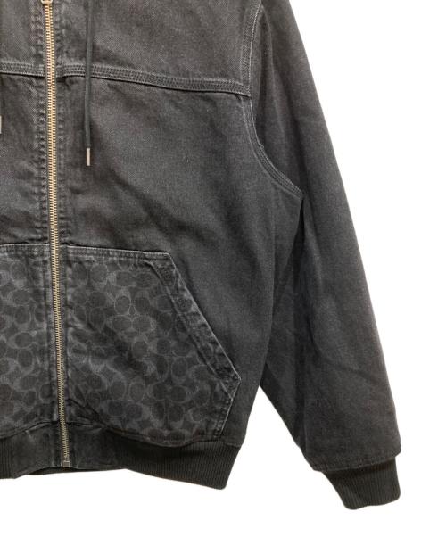 COACH（コーチ）COACH (コーチ) シグネチャー デニム ジップ ジャケット ブラック サイズ:Ｓの古着・服飾アイテム