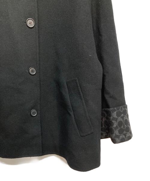 COACH（コーチ）COACH (コーチ) ウール スウィング コート ブラック サイズ:M/Lの古着・服飾アイテム