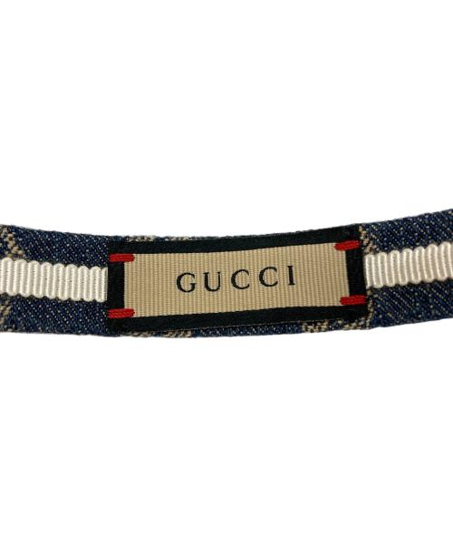 GUCCI（グッチ）GUCCI (グッチ) GG柄デニムカチューシャ インディゴの古着・服飾アイテム