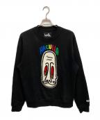 hacullaハキュラ）の古着「graphic print sweatshirt」｜ブラック