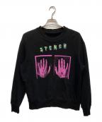 DIESELディーゼル）の古着「STENCH蜘蛛刺繍プリントスウェット」｜ブラック