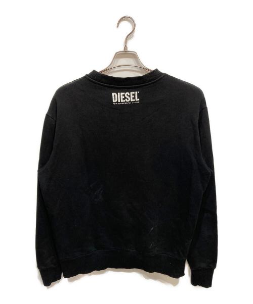 DIESEL（ディーゼル）DIESEL (ディーゼル) STENCH蜘蛛刺繍プリントスウェット ブラック サイズ:Ｓの古着・服飾アイテム