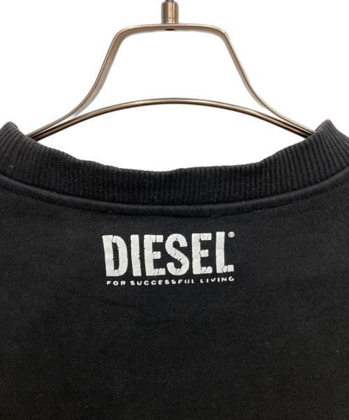 DIESEL（ディーゼル）DIESEL (ディーゼル) STENCH蜘蛛刺繍プリントスウェット ブラック サイズ:Ｓの古着・服飾アイテム