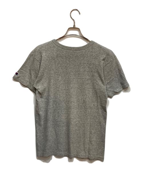 Champion（チャンピオン）Champion (チャンピオン) 染み込みプリントTシャツ グレー サイズ:Mの古着・服飾アイテム