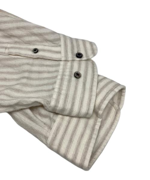 MAISON SPECIAL（メゾンスペシャル）MAISON SPECIAL (メゾンスペシャル) Prime-Over 2way Zip Shirts ホワイト×ベージュ サイズ:2の古着・服飾アイテム