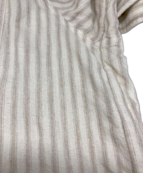 MAISON SPECIAL（メゾンスペシャル）MAISON SPECIAL (メゾンスペシャル) Prime-Over 2way Zip Shirts ホワイト×ベージュ サイズ:2の古着・服飾アイテム