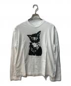 holidayホリデー）の古着「SUPER FINE L/S T-SHIRT ネコ」｜ホワイト