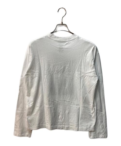 holiday（ホリデー）holiday (ホリデー) SUPER FINE L/S T-SHIRT ネコ ホワイト サイズ:XLの古着・服飾アイテム