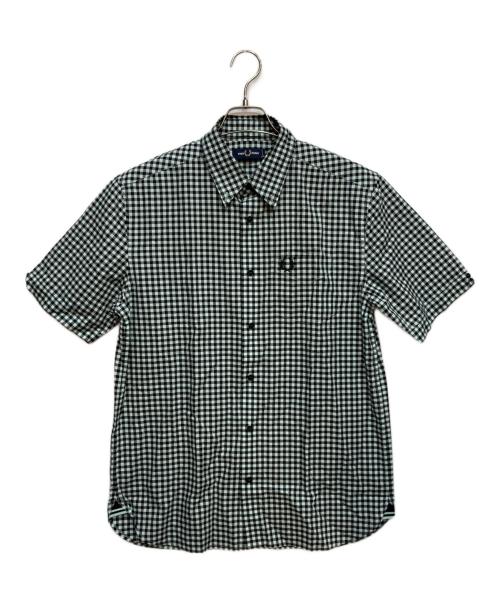 FRED PERRY（フレッドペリー）FRED PERRY (フレッドペリー) 半袖シャツ グリーン×ブラック サイズ:Mの古着・服飾アイテム