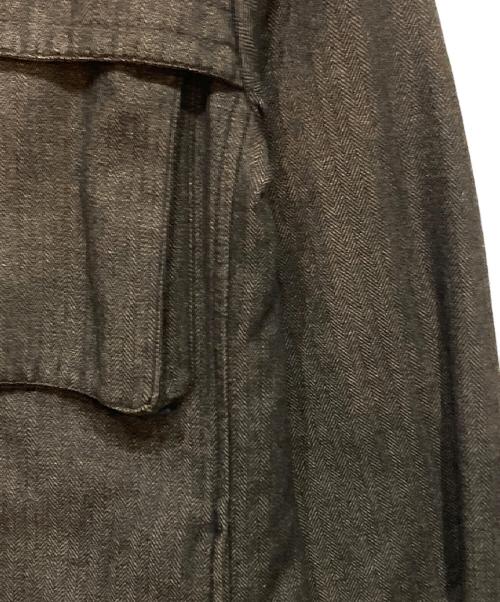 GRIFFIN（グリフィン）GRIFFIN (グリフィン) ヘリンボーンジップアップジャケット ブラウン サイズ:３２の古着・服飾アイテム