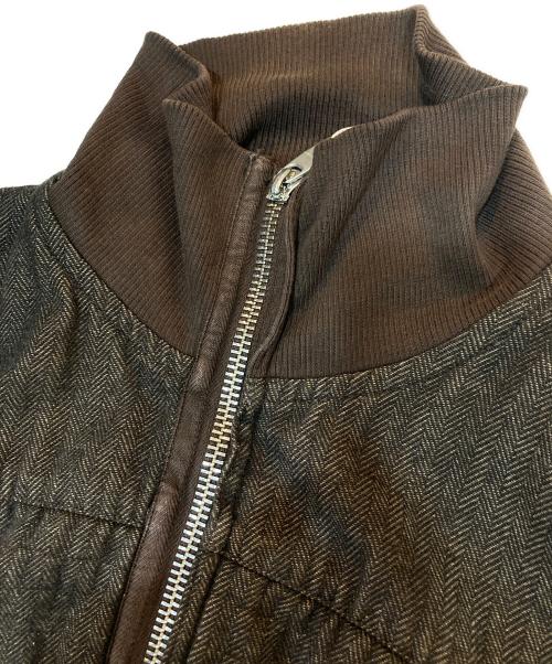 GRIFFIN（グリフィン）GRIFFIN (グリフィン) ヘリンボーンジップアップジャケット ブラウン サイズ:３２の古着・服飾アイテム
