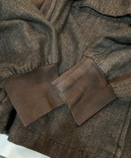 GRIFFIN（グリフィン）GRIFFIN (グリフィン) ヘリンボーンジップアップジャケット ブラウン サイズ:３２の古着・服飾アイテム