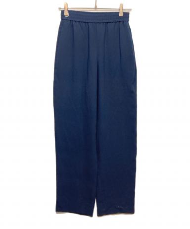 theory SYNTHETIC CREPE パンツ 背抜き セットアップ 紺 中古・古着通販】theory (セオリー) Satin Crepe Straight Pull On