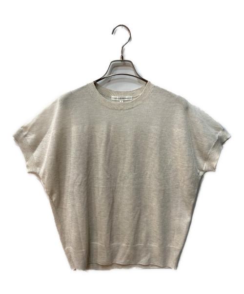 23区（ニジュウサンク）23区 (ニジュウサンク) シャイニーシアー ドルマン ニット ベージュ サイズ:38の古着・服飾アイテム