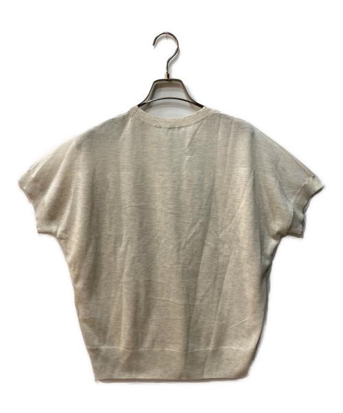 23区（ニジュウサンク）23区 (ニジュウサンク) シャイニーシアー ドルマン ニット ベージュ サイズ:38の古着・服飾アイテム