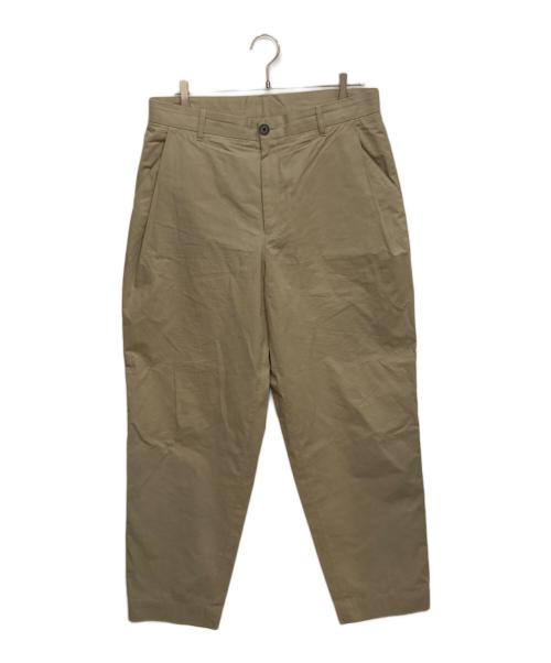 LOOPE（ルーペ）LOOPE (ルーペ) OUTSIDE PLEATED TROUSERS/アウトサイドプリーツトラウザーズ ベージュ サイズ:35（実寸参照）の古着・服飾アイテム