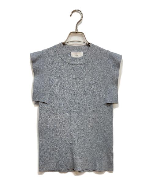 CLANE（クラネ）CLANE (クラネ) SQUARE SLEEVE KNIT TOPS グレー サイズ:1の古着・服飾アイテム