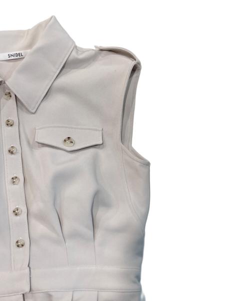 Snidel（スナイデル）Snidel (スナイデル) トレンチディテールオールインワン ベージュの古着・服飾アイテム
