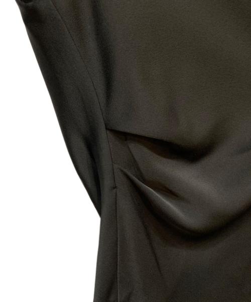 CLANE（クラネ）CLANE (クラネ) SATIN DRAPE TOPS ブラック サイズ:1 未使用品の古着・服飾アイテム