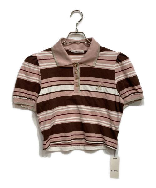 Snidel（スナイデル）Snidel (スナイデル) メタルボタン パフスリーブ ポロ ピンク サイズ:F 未使用品の古着・服飾アイテム